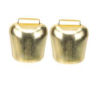 BAZEITFLOW 2pcs Retro Cattle Bells for Horses and Sheep Lightweight Loud Pet Bells for Training and Decoration Smooth Surface Safe Livestock Accessories Sound Xmas Hanging Ornaments