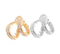 BAZEITFLOW 2pcs Rhinestone Hair Claw Clips V Shape Barrettes for Women High Ponytail Styling Clamp with Dazzling Bling Accents User Friendly Back Clip for Polished Bun Hairstyles Silver and