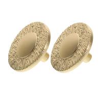 BAZEITFLOW 2pcs Round Cabinet Handles Chinese Style Smooth Pull Hardware for Kitchen Bedroom Wardrobe Drawer Doors Easy Install