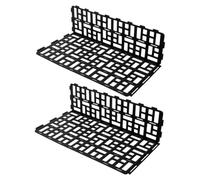 BAZEITFLOW 2pcs Shelf Separator Fruit and Vegetable Guardrail for Supermarket Display Commodity Divider with Stackable Baffle Fence for Organized Fresh Produce Storage and Protection