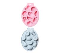 BAZEITFLOW 2pcs Silicone Cake Molds Fruit Shape Creative Chocolate Moulds for Baking DIY Fondant Candy Craft Light Portable Blue Pink