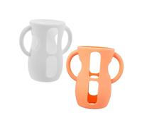 BAZEITFLOW 2pcs Silicone Nursing Bottle Covers with Handles Durable Insulation Sleeves Compatible with Philips Bottles for Freshness Preservation and Spill Reduction