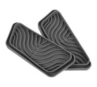 BAZEITFLOW 2pcs Silicone Refrigerator Drip Tray Water Dispenser Catcher with Non-Slip Base for Beverage Fridges Flexible Pan for Ice Maker and Spill Control