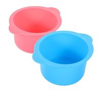 BAZEITFLOW 2pcs Silicone Wax Warmer Liner Beauty Mask Bowl Silicone Wax Pot for Hair Removal Foldable Non Stick Reuse Melt Warmer Bowl for Liners and Microwavable Microwavable