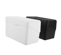 BAZEITFLOW 2pcs Small Card Storage Boxes for Business Cards and Notes Stackable Desktop Organiser Box Multi Functional Reusable Containers and File Management