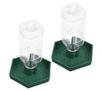 BAZEITFLOW 2pcs Small Corner Reptile Water Dish Plastic Bowl for Tortoises Lizards Snakes Turtles Automatic Waterer for Terrarium Tanks with Space-saving Design and Compatibility