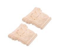 BAZEITFLOW 2pcs Solid Wood European Style Corbels Handcarved Furniture Decoration Parts Durable Wall Brackets for Villa and Club Artistic Atmosphere Stable Support with Intricate Design