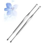 BAZEITFLOW 2PCS Stainless Steel Double-end Ear Cleaner with Spiral Ear Spoon Rust-Resistant Wax Removal Tool for Comfortable and Earwax Cleaning
