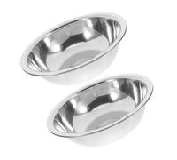 BAZEITFLOW 2pcs Stainless Steel Foot Basin Multipurpose Soaking Tub for Feet Face and Laundry Durable Thickened Wash Basin for Bathroom Kitchen Household Use