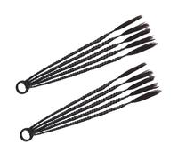 BAZEITFLOW 2Pcs Synthetic Braided Ponytail Extension for Black Women Faux Hairpiece with Hair Tie Comfortable Lightweight Hair Accessory for Thin Thick Long Short