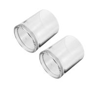 BAZEITFLOW 2pcs Transparent Acrylic Drinking Cups Unbreakable Reusable Tumblers for Juice Whiskey Beer Cocktails Stackable Clear Glasses Dishwasher Safe Outdoor