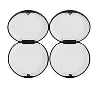 BAZEITFLOW 2pcs Transparent Retainer Case with Soft Liner for Braces Storage Container Portable Denture Soaking Box Holder for Travel and Cleaning Compact Black False Teeth Holder