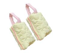 BAZEITFLOW 2pcs Travel Cosmetic Organizer Bag Large Capacity Makeup Case Handle Multi-use Storage for Stationery Candies and Jewelry Stylish Design for School Office and Travel