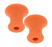 BAZEITFLOW 2pcs Vibrational Healing Tuning Fork Holder with Soft Rubber Base, Stable Fork Support for Yoga and Therapy, Resists Wear and Tear, Orange Sound Therapy Accessory