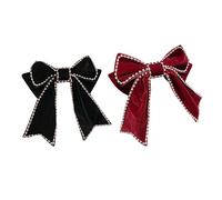 BAZEITFLOW 2pcs Vintage Bowknot Hairpin Diamond Delicate Stylish Style Hair Clip for Girl Hair Accessories for Bun Accessories Occasion