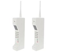 BAZEITFLOW 2pcs Vintage Home Phone Model Retro Brick Cell Prop Sturdy Decorative Old Fashioned Mobile Phone Imitation for Halloween Party Window Display and Living Decor