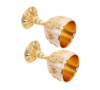 BAZEITFLOW 2pcs Vintage Wine Goblets European Style Wine Cups for Home Party Cocktail Whisky Use Decorative Reusable Ornaments Gift