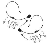BAZEITFLOW 2pcs Vocal Headset Microphone Condenser Mic with Ultra-lightweight Design and Delicate High-frequency Plastic and Steel Earhook for Professional Hosting and Theaters