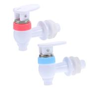 BAZEITFLOW 2pcs Water Dispenser Valve Replacement with Red Blue Dual Temperature Spigots for Water Coolers and Bottles Leak Resistant Plastic Faucet Tap for Hot Cold Beverage Dispensers