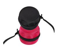 BAZEITFLOW 2pcs Wireless Speaker Bag Compatible with Echo Dot EVA Protective Case with Hanging Hook Portable Audio Storage for Music Devices and Charging Cables Black Red Carrying Bags