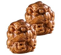 BAZEITFLOW 2pcs Wooden Pendants Ancient Animal DIY Keychain Charms Handcrafted Key Hanging Ornaments for Necklace Backpack Accessories Crafting