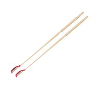 BAZEITFLOW 2pcs Yangqin Jean Bamboo with Ebony Head, Practical Dulcimer Skewer Accessories for Yangqin Musical Instrument, Suitable for Folk Instrument Performance and Repair