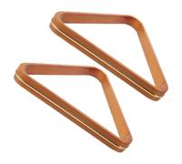 BAZEITFLOW 2pcs Yellow Pine Triangle Billiard Table Rack with Sturdy and Convenient Triangle Structure, for Professional Billiard and Home Game Rooms, Elegant Wooden Pool Ball Positioning