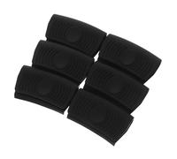 BAZEITFLOW 3 Pairs Insulated Pot Handle Cover Pan Handle Covers Heat-insulated Pot Holders Black
