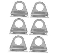 BAZEITFLOW 3 Pairs Stainless Steel Cylinder Mounting Brackets with Two Bolt Pneumatic Rod Clevis Brackets for Ma Air Cylinders Easy Installation and Secure Fixation