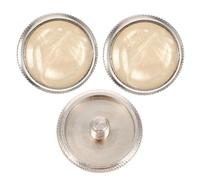 BAZEITFLOW 3 Pieces Trumpet Key Buttons Replacement Set, Beige Small Size Inlay Finger Caps for Trumpet Valve Repair, Wind Instrument Accessories Suitable for Brass Band Players