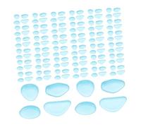BAZEITFLOW 300pcs Blue Glow Pebbles for Fish Tanks and Garden Resin Luminous Stones for Aquarium Pathways Outdoor Landscaping Water-resistant Decorative Rocks