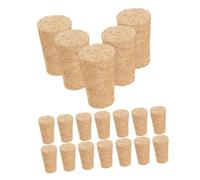 BAZEITFLOW 30pcs High-Density Cork Stoppers Reusable Leakproof Wine Bottle Plugs with Elegant Glass Storage Jar Stopper for Organized Wine Preservation and DIY Craft