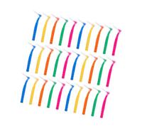 BAZEITFLOW 30pcs Interspace Toothbrush Compact Manual Tooth Cleaning Tool for Wisdom Teeth and Interdental Spaces Vibrant Colors