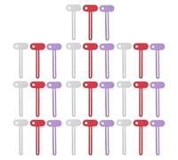 BAZEITFLOW 30pcs Metal Toothpaste Tube Squeezer Small Food Tube Squeezing Tool Toothpaste Saver in Silver Red and Purple