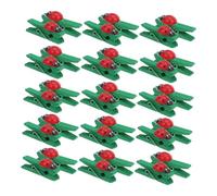 BAZEITFLOW 30pcs Mini Wooden Photo Clips Small Craft Pegs Memo Card Holders for DIY Decoration Wedding Party and Holiday Organization