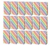 BAZEITFLOW 30Pcs Rainbow Stripe Candy Bags for Party Favors Baking Wrapping and Home-made Treats Multi-functional Decorative Paper Bags for Cookies Biscuits and Gifts for Christmas and