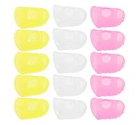 BAZEITFLOW 30pcs Reusable Silicone Guitar Finger Protectors for Playing Ukulele String Instruments Small Fingertip Covers to Prevent Pain