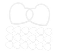 BAZEITFLOW 30pcs White Heart-shaped Plastic Dream Catcher Hoops for Crafting Macrame Supplies Wreath Frame Rings DIY Family-friendly Craft Materials