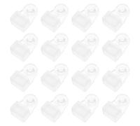 BAZEITFLOW 35pcs Cabinet Glass Retainer Clips with Screws Plastic Glass Holder Clamps for Mirror Window Storm Door Cabinet Panel Fixing Transparent Seamless Design for Frameless Support