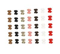 BAZEITFLOW 35Pcs Matte Frosted Bowknot Manicure Accessories Nail Art Decorations DIY Fingertip Ornaments for Stylish Nail Technician Designs