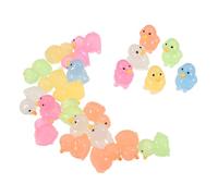 BAZEITFLOW 36Pcs Mini Resin Duck Figurines Luminous Garden Decor for Dollhouses Fairy Gardens Durable Glow Dark Miniature Ducks for Enchanting Landscapes