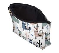 BAZEITFLOW 3D Digital Printed Alpaca Makeup Bag Multifunctional Zipper Cosmetics Organizer Travel Storage Pouch for Women Toiletries and Personal Care