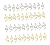 BAZEITFLOW 3d Snake Nail Charms for Acrylic Nails 40pcs Vintage Small Snake Manicure Accessories Set DIY Decorations
