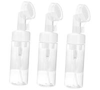 BAZEITFLOW 3pcs 150ml Mousse Foams Bottle Set with Brush Head, Foaming Hand Soap Dispenser for Travel and Facial Cleansing