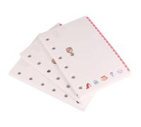 BAZEITFLOW 3PCS A7 Loose-Leaf Refill Papers Coloured Lined Loose-Leaf Refill for Home School Planner Journal