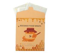 BAZEITFLOW 3pcs Beeswax Wrap Set for Food Preservation, Reusable Household Food Wraps Fresh-Keeping Bowl Covers in Purple Floral Pattern, Suitable for Sandwich, Cake, and Butter Packaging