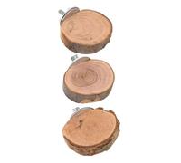 BAZEITFLOW 3pcs Bird Perch Stand and Hamster Climbing Ladder Set, Wooden Hanging Platform Toys for Small Animals and Birds, 5-6cm Diameter Cage Accessories for Parrots and Hamsters