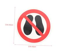 BAZEITFLOW 3pcs Do Not Step Surface Warning Stickers Self-adhesive Safety Decals for Hazardous Equipment Areas Accident Prevention Easy Identification Peel and Stick