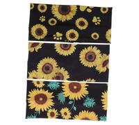 BAZEITFLOW 3pcs Elastic Sunflower Headband for Women Wide Breathable Sports Sweatband for Yoga Running and Fitness Stretchy Comfortable Hair Wrap for Exercise and Daily Wear