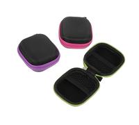 BAZEITFLOW 3pcs Essential Oil Bottle Storage Bags Oxford Cloth Roller Bottle Carrying Case Set Green Purple Pink for Travel and Home Organizing
